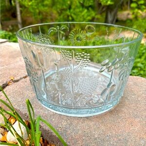 Oiva Toikka Glass Flora Bowl Nuutajarvi Notsjo Scandinavian Finland